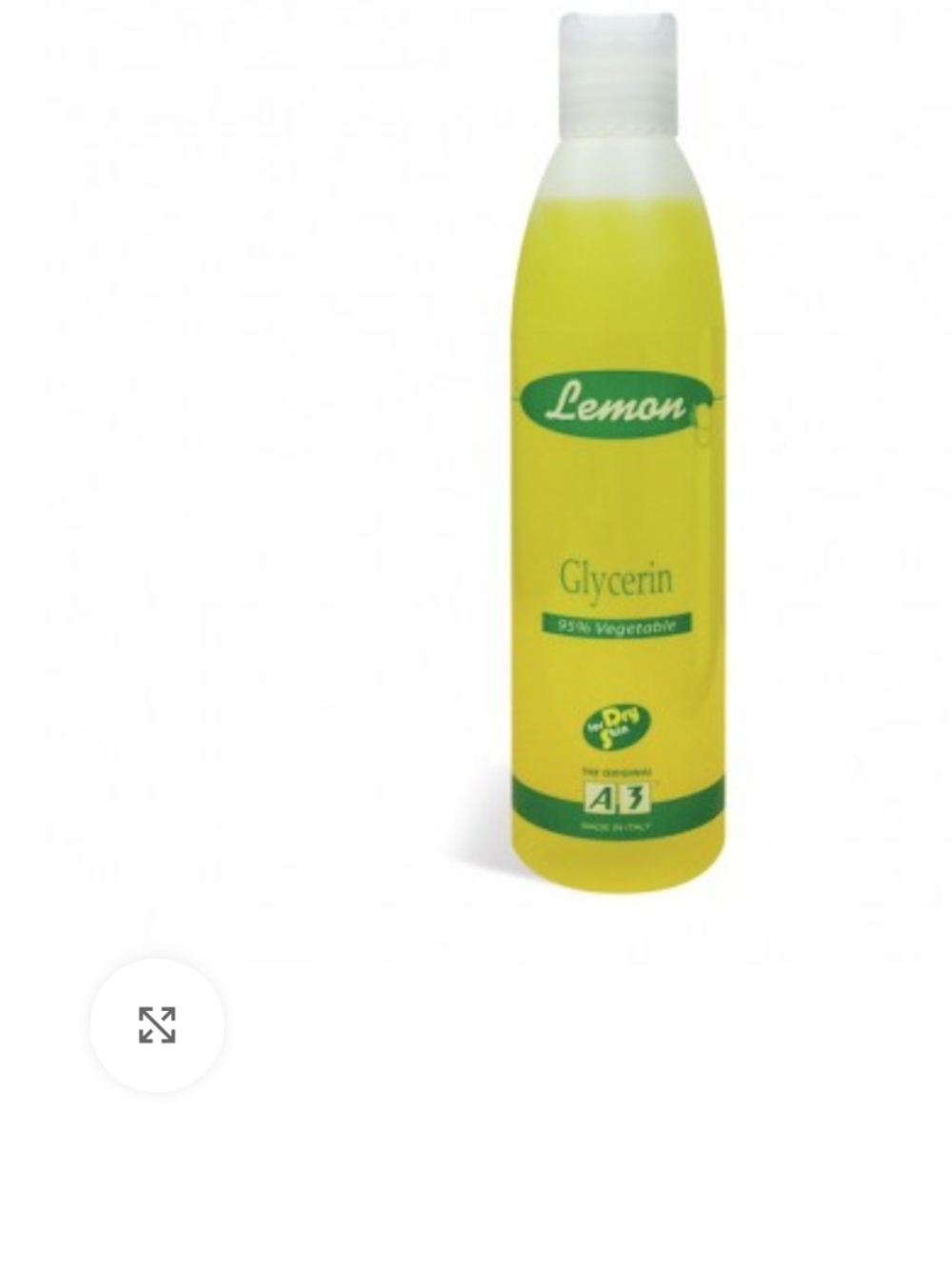 Lemon Bright Yellow Glycerin Bottle